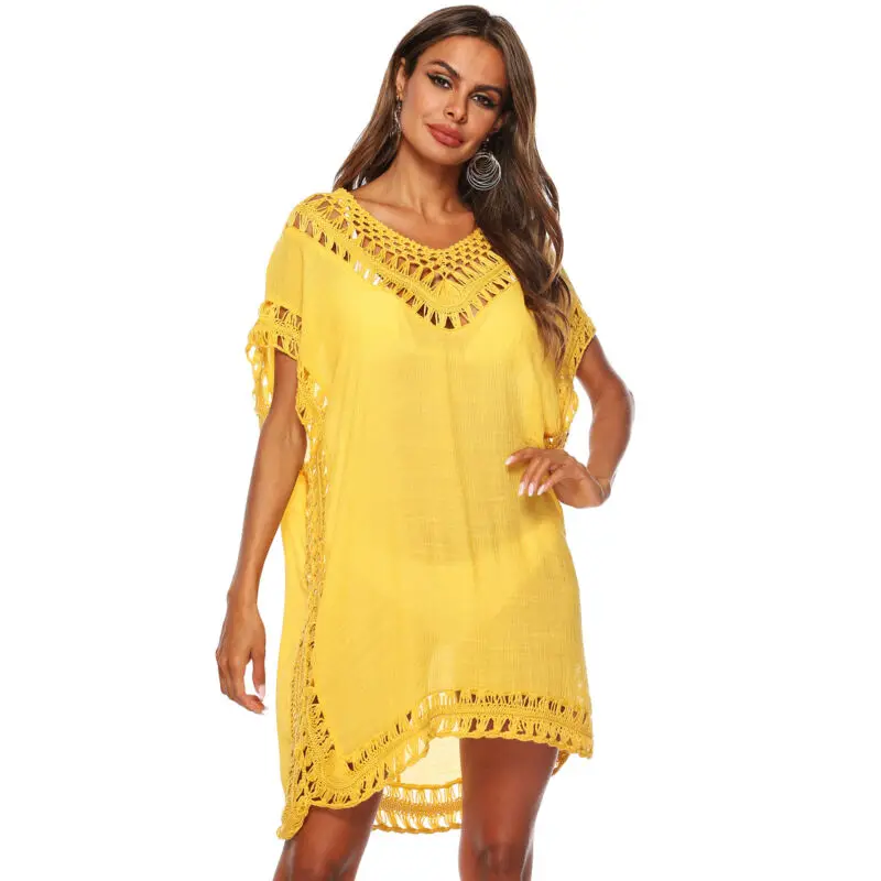 2020 New Fashion Women Ladies Bikini Cover Up Bathing Suit Lace Crochet Swimwear Beach Hot Dress White Yellow Pink Black
2020 New Fashion Women Ladies Bikini Cover Up Bathing Suit Lace Crochet Swimwear Beach Hot Dress White Yellow Pink Black