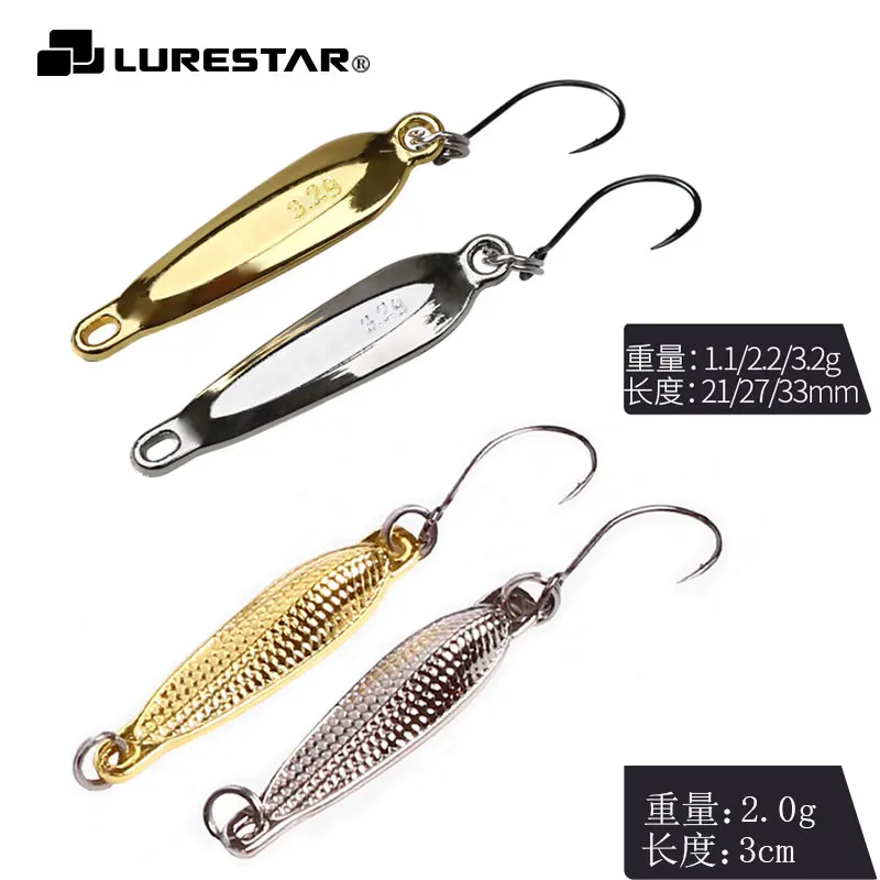 Metal Spoon Fishing Lure Treble Hook 1.1~5g Silver Gold Metal Sequins Spinnerbait Treble Hook Hard Leurre Tackle Jupe Bass Tuna
Metal Spoon Fishing Lure Treble Hook 1.1~5g Silver Gold Metal Sequins Spinnerbait Treble Hook Hard Leurre Tackle Jupe Bass Tuna