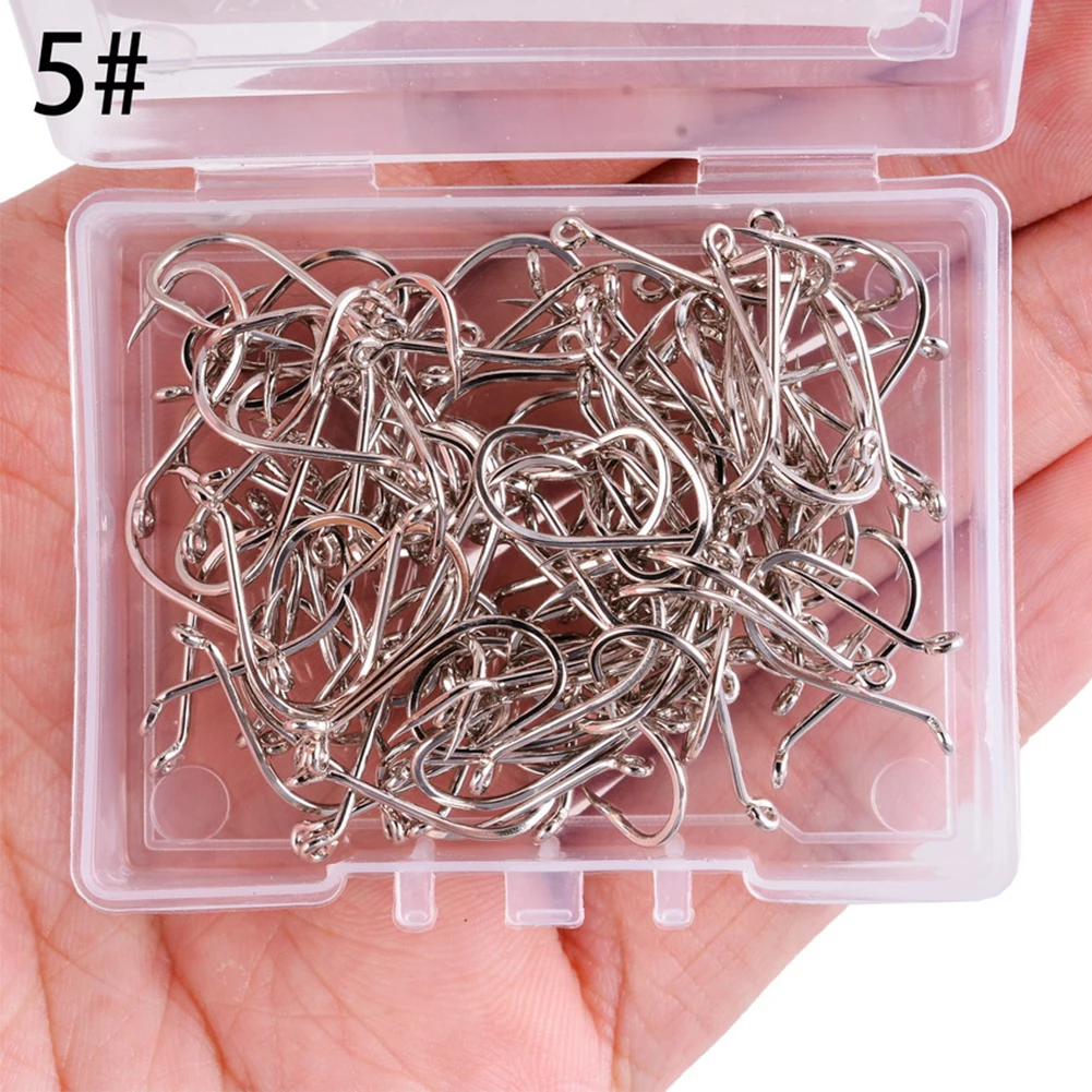 100pc / Box Stainless Steel Octopus Fishhook Sea Fishing Hooks 1#-10# Hook Barbed Ringed Long Shank Saltwater Jigging Hook Japan
100pc / Box Stainless Steel Octopus Fishhook Sea Fishing Hooks 1#-10# Hook Barbed Ringed Long Shank Saltwater Jigging Hook Japan