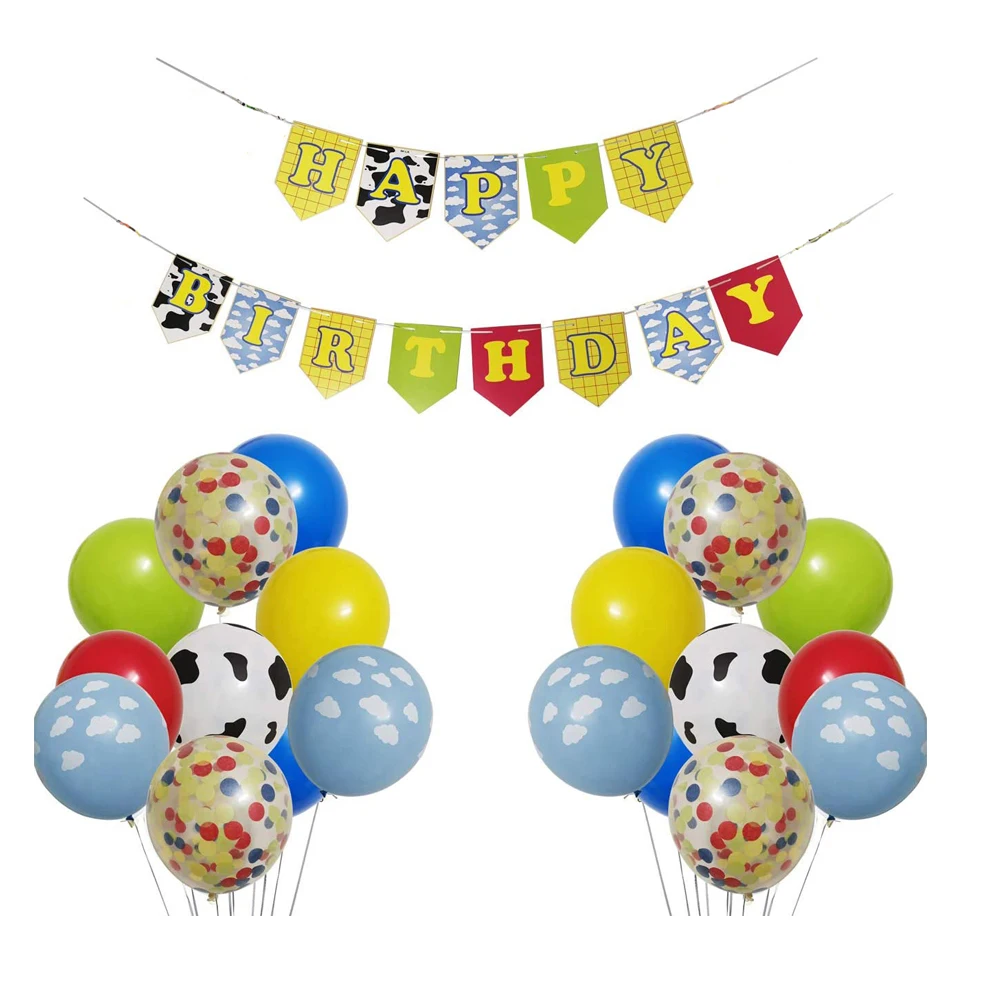 Toy Inspired Story Party Birthday Balloons Arch Garland Cow Pattern Latex Balloons for Kids Bday 1st 2nd Baby Shower 100 pack
Toy Inspired Story Party Birthday Balloons Arch Garland Cow Pattern Latex Balloons for Kids Bday 1st 2nd Baby Shower 100 pack