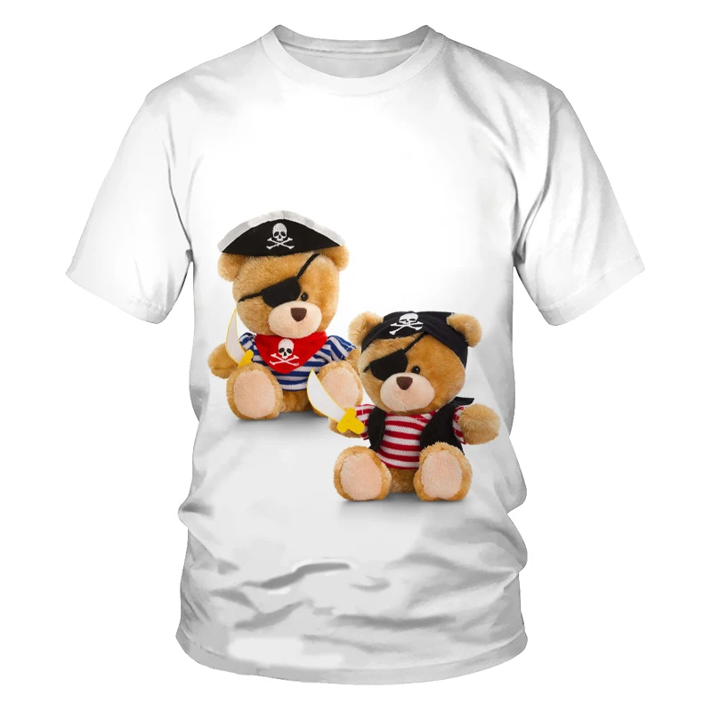2021 summer new style 3DT printed shirt men and women cartoon cute T-shirt short-sleeved women's T-shirt fashion clothes O-neck