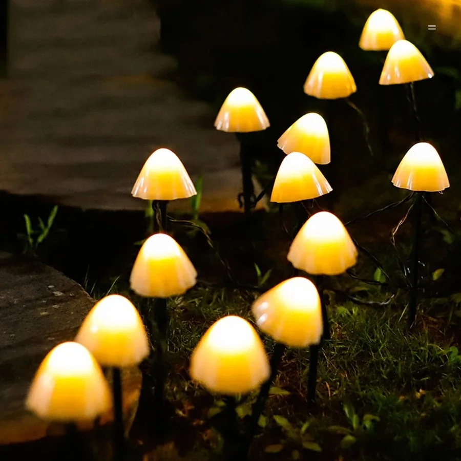 Solar LED Light Outdoor Mushroom Garden Decoration Lights IP66 Waterproof Garden Garland Furniture Decor Solar Cell Fairy Lights
Solar LED Light Outdoor Mushroom Garden Decoration Lights IP66 Waterproof Garden Garland Furniture Decor Solar Cell Fairy Lights