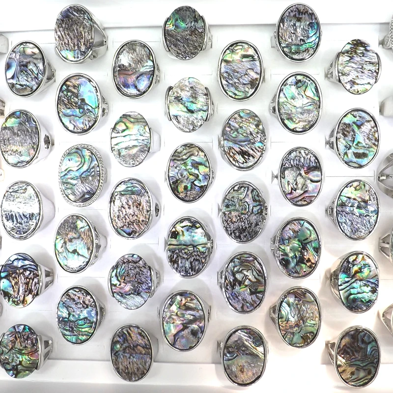 50pcs/Lot Oval Natural Abalone Shell Rings For Summer Holiday Mixed Size For Retail
50pcs/Lot Oval Natural Abalone Shell Rings For Summer Holiday Mixed Size For Retail
