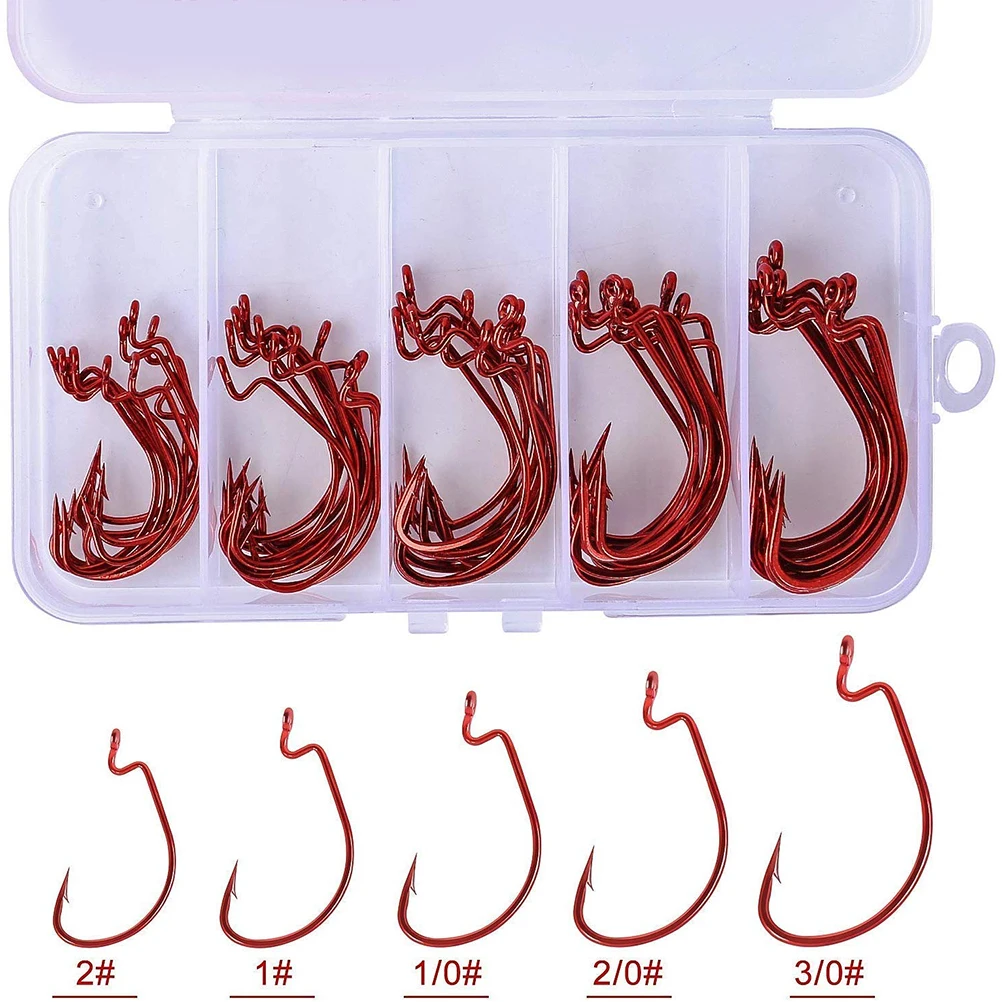 50Pcs Fishing Hook High Carbon Steel Wide Crank Offset Fishhook Anti-corrosion And Sharp Hook Tip Fishing Hook
50Pcs Fishing Hook High Carbon Steel Wide Crank Offset Fishhook Anti-corrosion And Sharp Hook Tip Fishing Hook