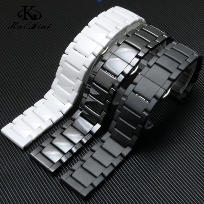 

Premium Ceramika Opaski Do For AR1507/1509/1499/1895 Serii Pasek Ceramiczny Akcesoria Prosto Koniec Watch Band 22mm Uniwersalny