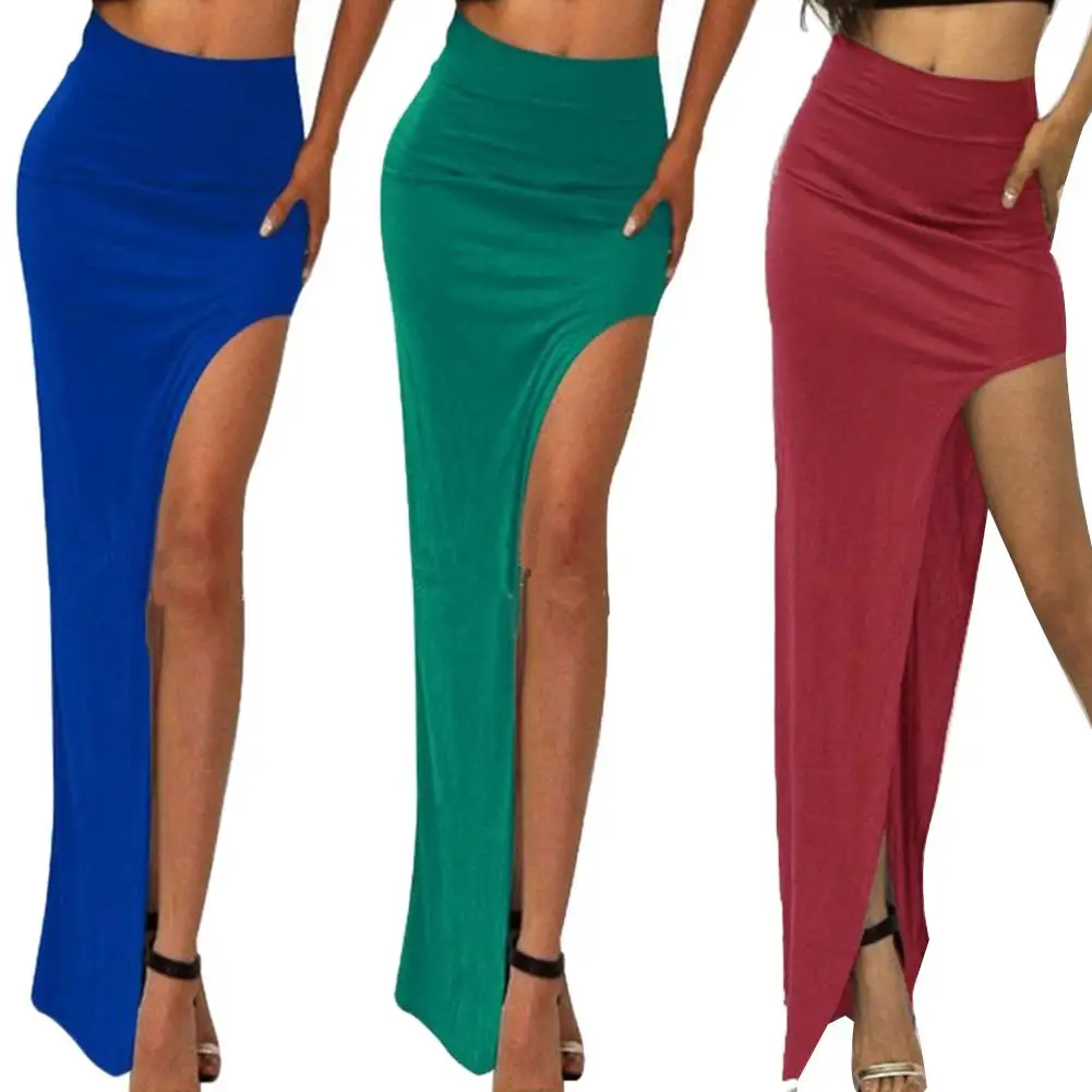Sexy Women Solid Color High Waist Side Slit Knitted Elastic Bodycon Long Skirt Long Skirt Women Autumn Casual Skirt Women
Sexy Women Solid Color High Waist Side Slit Knitted Elastic Bodycon Long Skirt Long Skirt Women Autumn Casual Skirt Women