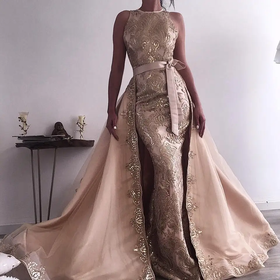 Elegant Pageant Dresses With Applique Formal Evening Gowns With Sash Vestido de festa Abendkleider Prom Gown Removable Skirt
Elegant Pageant Dresses With Applique Formal Evening Gowns With Sash Vestido de festa Abendkleider Prom Gown Removable Skirt