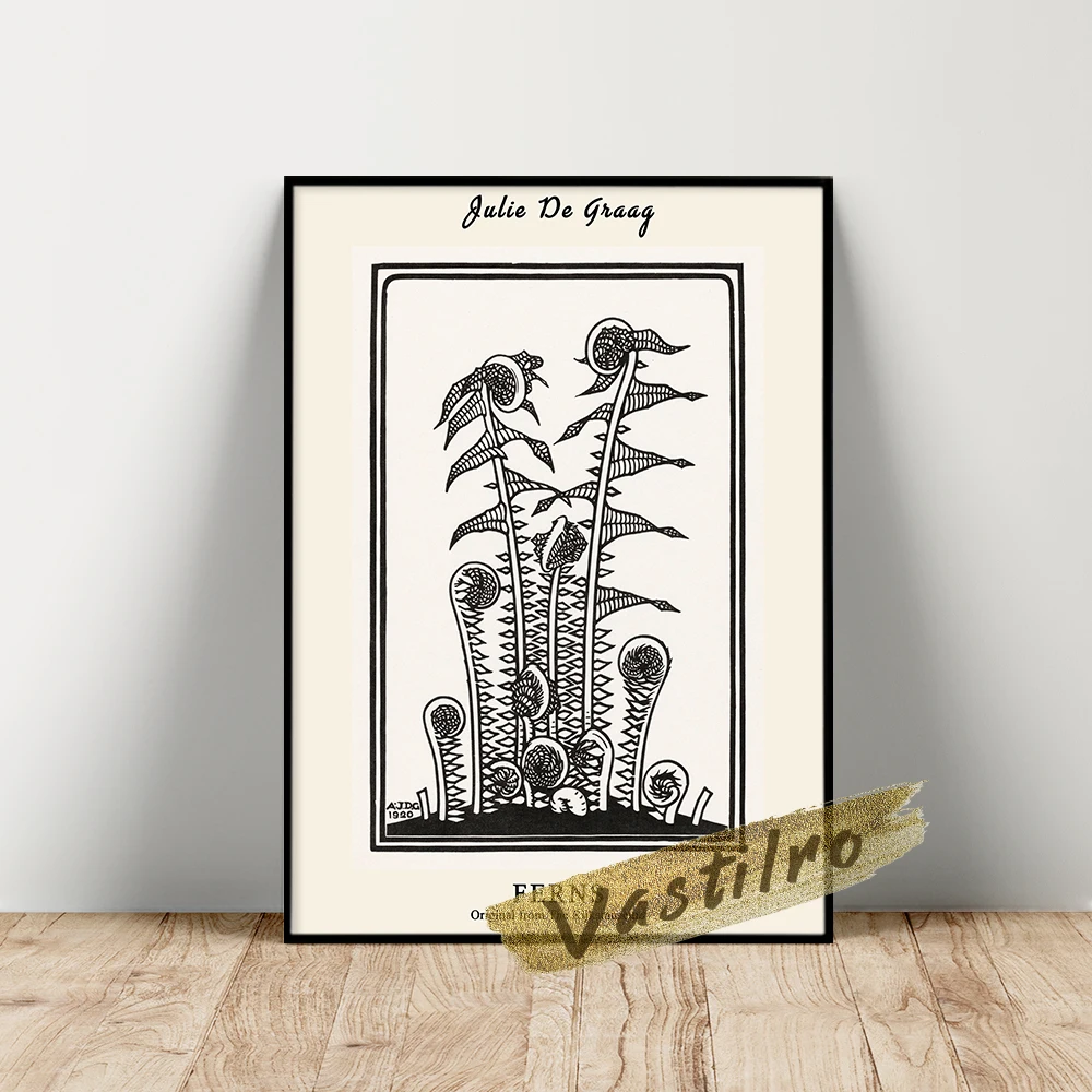 Julie De Graag Poster, Graag Ferns Prints Art, Black White Vintage Plant Wall Picture, Living Room Sleeping Room Wall Stickers
Julie De Graag Poster, Graag Ferns Prints Art, Black White Vintage Plant Wall Picture, Living Room Sleeping Room Wall Stickers