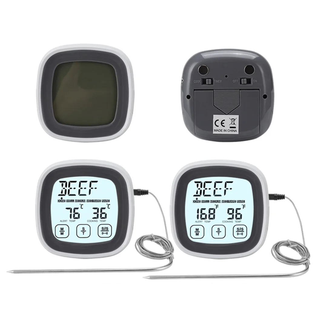 Digital Probe LCD Thermometer Temperature TIMER BBQ Cooking Meat Food Kitchen Oven Touch Screen Instant Read On/off Switch
Digital Probe LCD Thermometer Temperature TIMER BBQ Cooking Meat Food Kitchen Oven Touch Screen Instant Read On/off Switch
