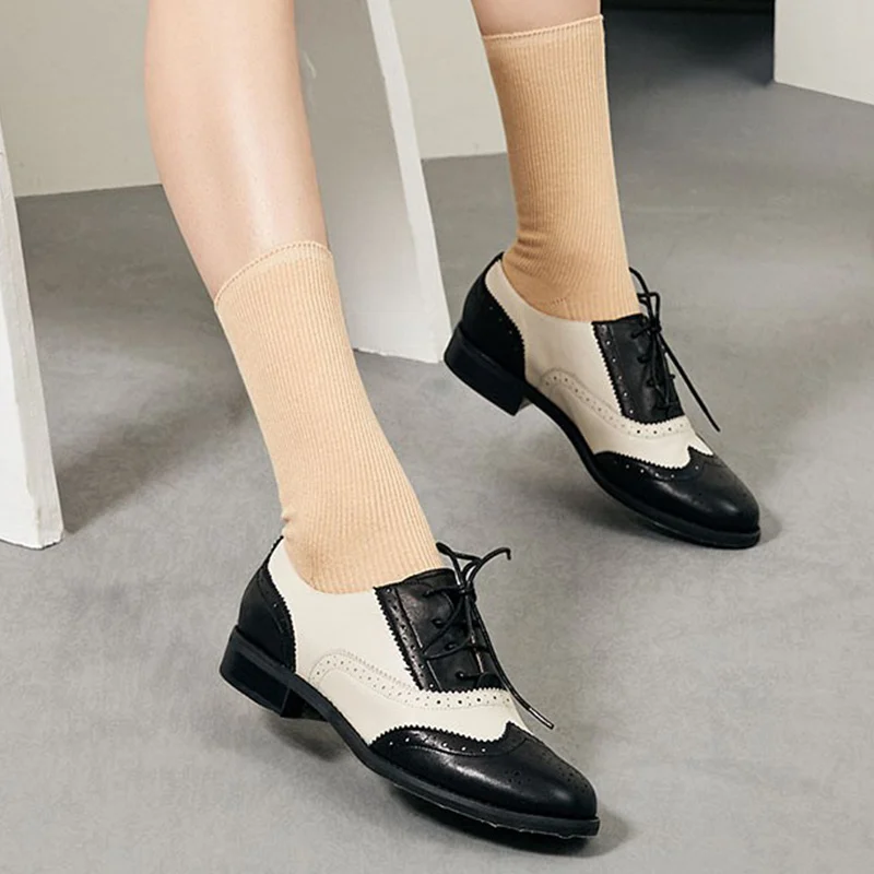 women oxford Flat spring shoes for woman genuine leather flats summer brogues vintage laces loafers casual sneakers 2020
women oxford Flat spring shoes for woman genuine leather flats summer brogues vintage laces loafers casual sneakers 2020