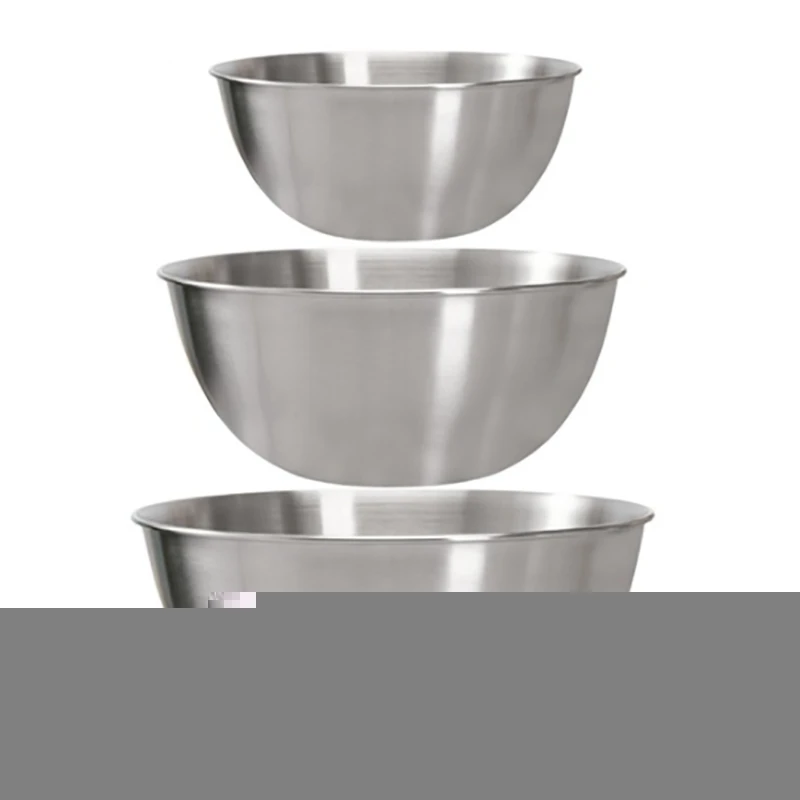304 Stainless Steel Mixing Bowl Storage Bowl Set Kitchen Salad Bowl Cooking Bowl Baking Accessories with Scale,3PCS
304 Stainless Steel Mixing Bowl Storage Bowl Set Kitchen Salad Bowl Cooking Bowl Baking Accessories with Scale,3PCS