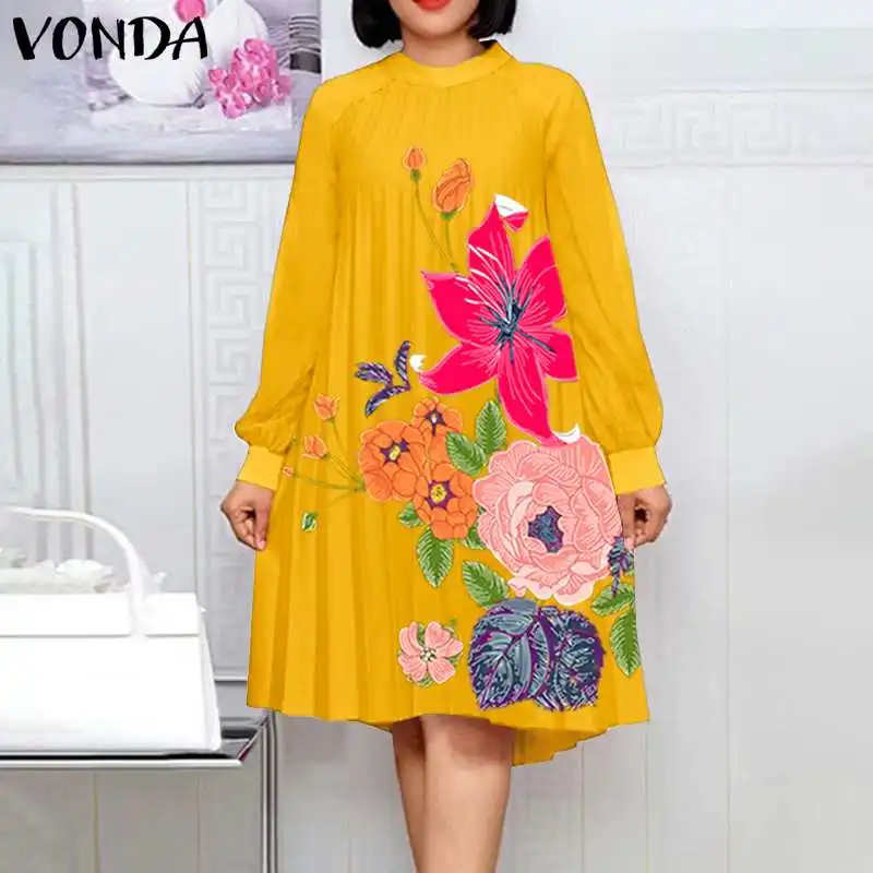 VONDA Oversized Party Dress 2022 Autumn Women Casual Long Sleeve Vintage Printed Patchwork Dresses Bohemian Knee-Length Vestidos
VONDA Oversized Party Dress 2022 Autumn Women Casual Long Sleeve Vintage Printed Patchwork Dresses Bohemian Knee-Length Vestidos