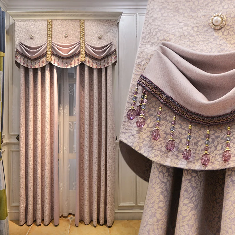European curtain bedroom curtain simple bedroom living room curtain chenille jacquard floor curtain product customization
European curtain bedroom curtain simple bedroom living room curtain chenille jacquard floor curtain product customization