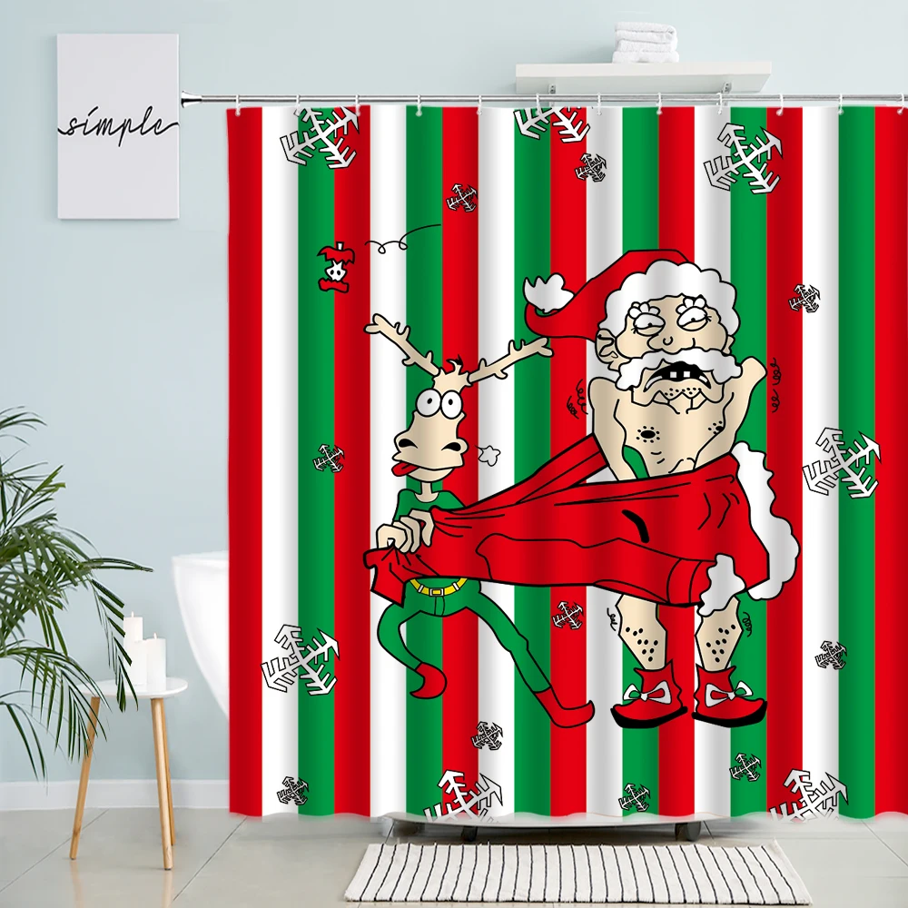 Cartoon Santa Claus Elk Animal Shower Curtain Merry Christmas Snowflake Stripe Happy New Year Child Bathroom Screen Home Decor
Cartoon Santa Claus Elk Animal Shower Curtain Merry Christmas Snowflake Stripe Happy New Year Child Bathroom Screen Home Decor