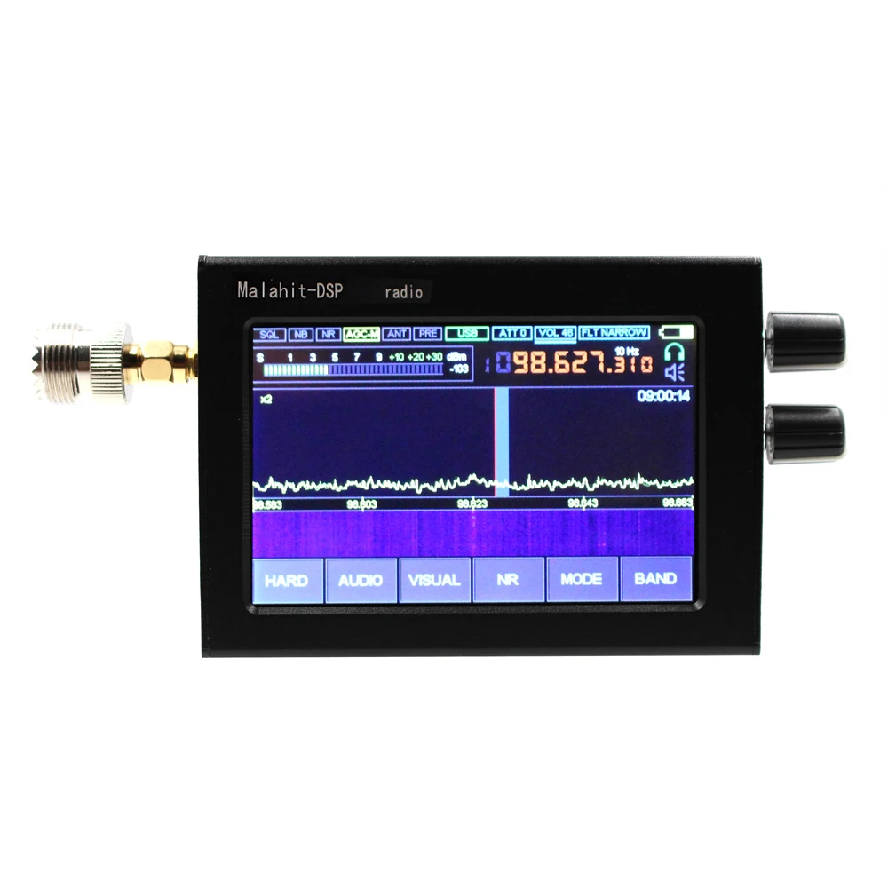 50kHz~2GHz Malachite Receiver 3.5 Inch IPS Touching Screen Software Radio Receiver DSP Noise Reduction With Backlight
50kHz~2GHz Malachite Receiver 3.5 Inch IPS Touching Screen Software Radio Receiver DSP Noise Reduction With Backlight