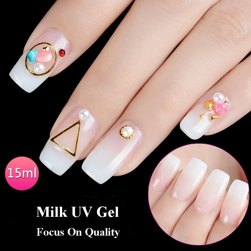 Гель-лак для ногтей молочно-белый полупрозрачный, 15 мл
Гель-лак для ногтей молочно-белый полупрозрачный, 15 мл