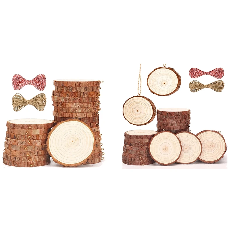 Natural Wood Slices Unfinished Wood Christmas Ornament for Craft and Arts Wood Rounds Pre-Installed with Eye Screws
Natural Wood Slices Unfinished Wood Christmas Ornament for Craft and Arts Wood Rounds Pre-Installed with Eye Screws