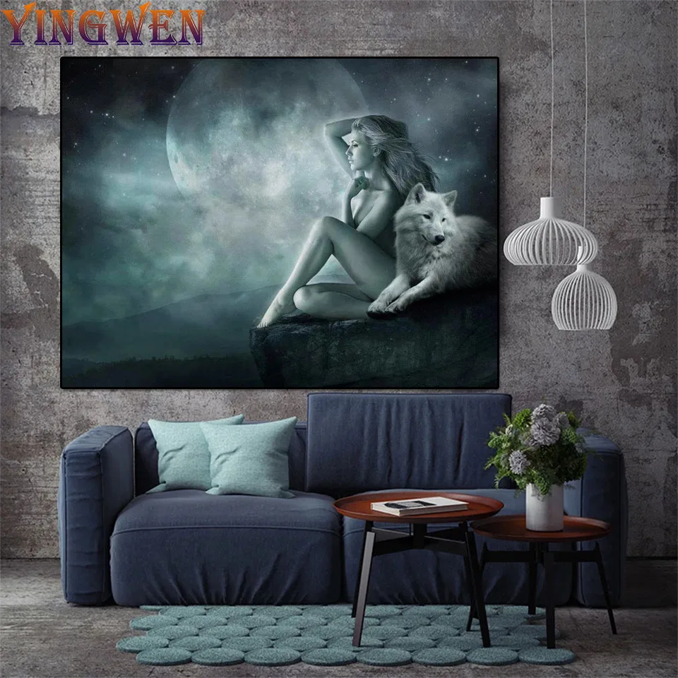 5D DIY Diamond Embroidery Sexy Naked Woman Diamond Painting Moon Wolf Pictures Of Rhinestones Mosaic Art Decor Home WALL STICKER
5D DIY Diamond Embroidery Sexy Naked Woman Diamond Painting Moon Wolf Pictures Of Rhinestones Mosaic Art Decor Home WALL STICKER