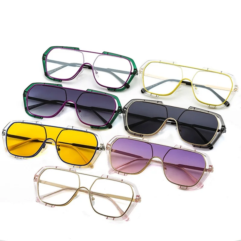 Drivier Glasses Fashion Steampunk Sunglasses for Women Men Luxury Brand Gradient Sun Glasses Blue Yellow Square Shades for Male
Drivier Glasses Fashion Steampunk Sunglasses for Women Men Luxury Brand Gradient Sun Glasses Blue Yellow Square Shades for Male