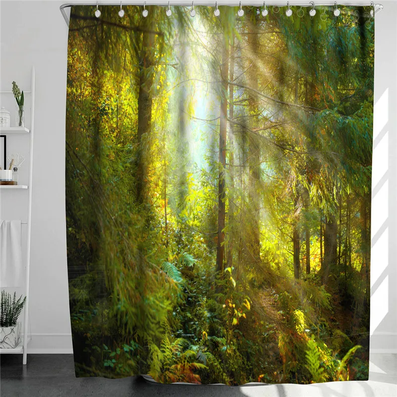 Creative Natural Landscape Forest Beach Shower Curtain Windproof Bathroom Decoration Home Furnishing
Creative Natural Landscape Forest Beach Shower Curtain Windproof Bathroom Decoration Home Furnishing