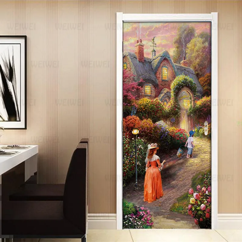 3D PVC Waterproof Self-Adhesive Door Stickers European Garden Villa Oil Painting Wall Stickers Mural Home Decor Door Wallpaper
3D PVC Waterproof Self-Adhesive Door Stickers European Garden Villa Oil Painting Wall Stickers Mural Home Decor Door Wallpaper