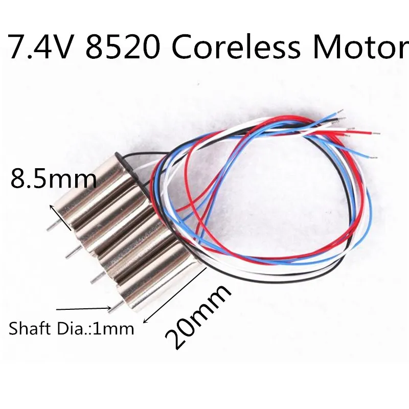4 шт. FPV RC Дрон мотор 7 В 8520 2S Бессердечный двигатель CW CCW Для DIY QAV QX100 QX80 QX95 QX110 F182 F183 H8C