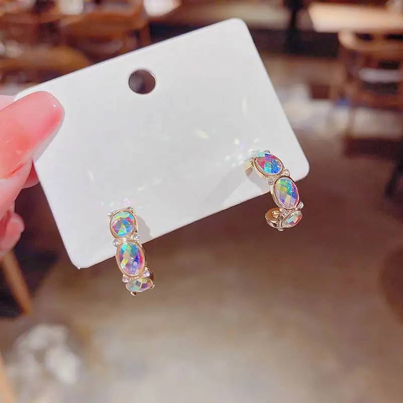 Korean Colorful Rhinestones Small C Shaped Hoop Earrings For Women Etrendy Personality New Earings Jewelry
Korean Colorful Rhinestones Small C Shaped Hoop Earrings For Women Etrendy Personality New Earings Jewelry