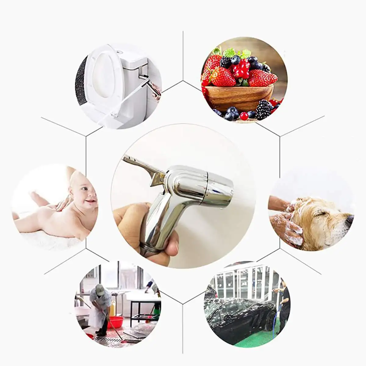 HandHeld Bidet Faucet Sprayer Stainless Steel Toilet Sprayer Gun Toilet Spray Bidet Set For Bathroom Self Cleaning Shower
HandHeld Bidet Faucet Sprayer Stainless Steel Toilet Sprayer Gun Toilet Spray Bidet Set For Bathroom Self Cleaning Shower