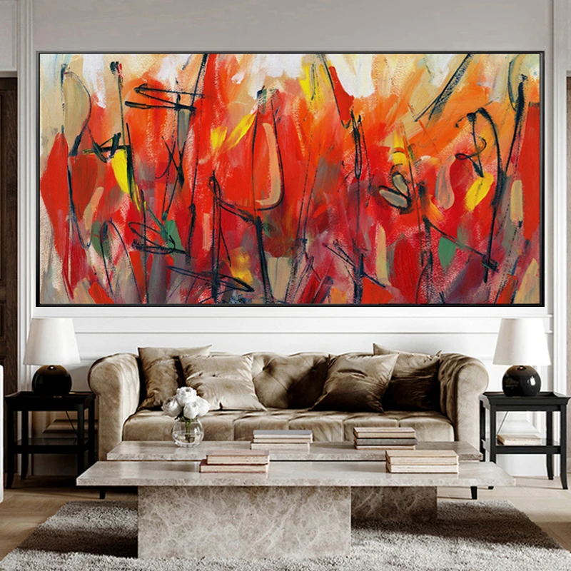Abstract Flowers Wall Art Canvas Modern Paintings Home Decor Red Color Flowers Wall Posters and Prints for Living Room Decor
Abstract Flowers Wall Art Canvas Modern Paintings Home Decor Red Color Flowers Wall Posters and Prints for Living Room Decor