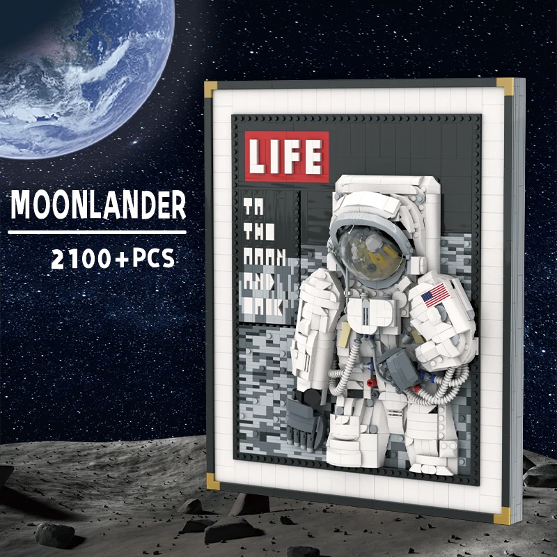 Конструктор MOC ideas Armstrong 3D NASAA Spaceman, Детский конструктор, фоторамка, модель астронавта, развивающая игрушка для детей, подарки для детей
Конструктор MOC ideas Armstrong 3D NASAA Spaceman, Детский конструктор, фоторамка, модель астронавта, развивающая игрушка для детей, подарки для детей