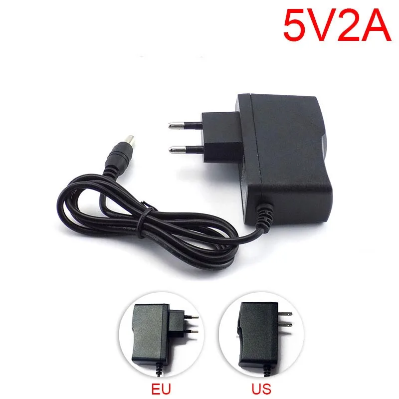 AC DC 5V 2A 2000mA Мощность адаптер питания адаптер штепсельной вилки ЕС и США 100V-240V преобразователь 5,5x2,1 мм для видеонаблюдения Камера Светодиодны... 
AC DC 5V 2A 2000mA Мощность адаптер питания адаптер штепсельной вилки ЕС и США 100V-240V преобразователь 5,5x2,1 мм для видеонаблюдения Камера Светодиодны...