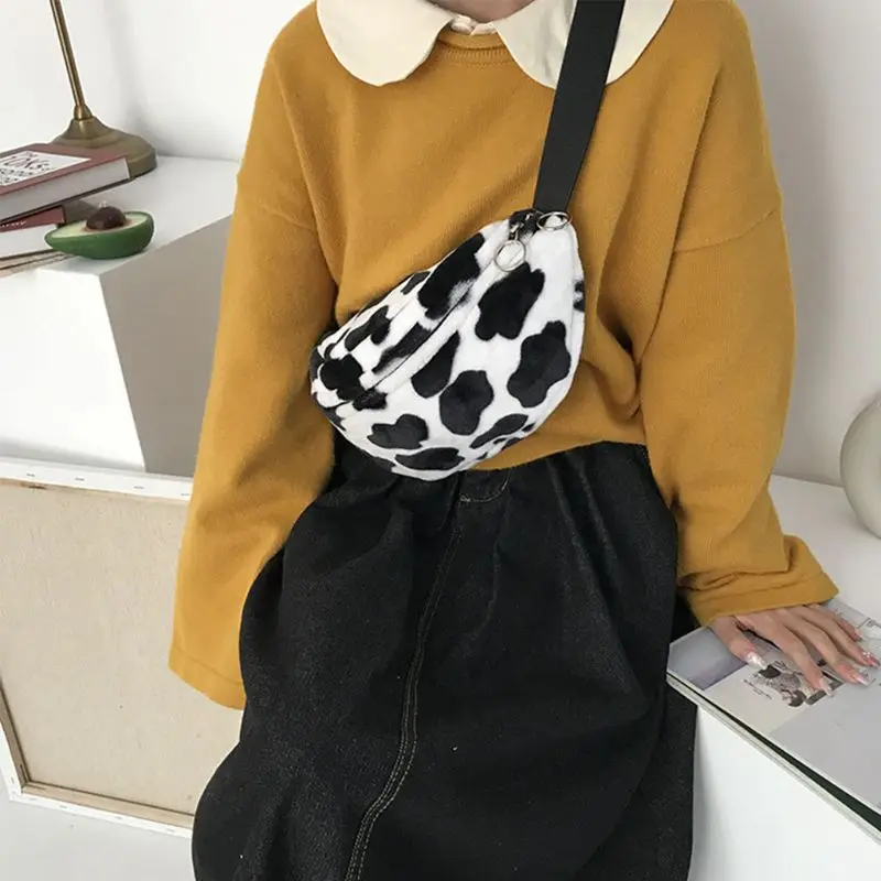 Women Cow Print Plush Waist Fanny Pack Pouch Travel Hip Bum Shoulder Bags Purse Q1QA
Women Cow Print Plush Waist Fanny Pack Pouch Travel Hip Bum Shoulder Bags Purse Q1QA
