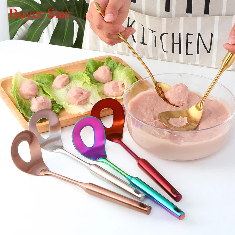 Buyer Star Stainless Steel Meatball Maker Spoon Meat Baller with Elliptical Leakage Hole Non-Stick Kitchen Utensil Gadget
Buyer Star Stainless Steel Meatball Maker Spoon Meat Baller with Elliptical Leakage Hole Non-Stick Kitchen Utensil Gadget