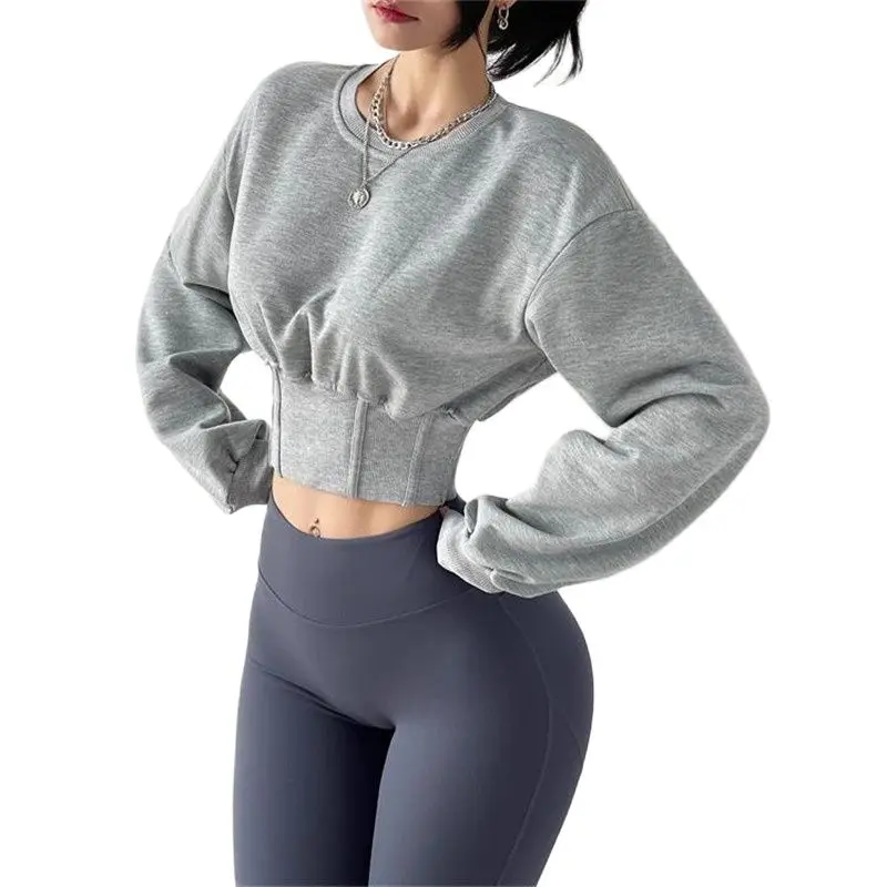 Укороченный спортивный свитшот на осень и весну, женские тренировочные свитера для тренировок, Повседневный Женский Топ с длинным рукавом ... 
Укороченный спортивный свитшот на осень и весну, женские тренировочные свитера для тренировок, Повседневный Женский Топ с длинным рукавом ...