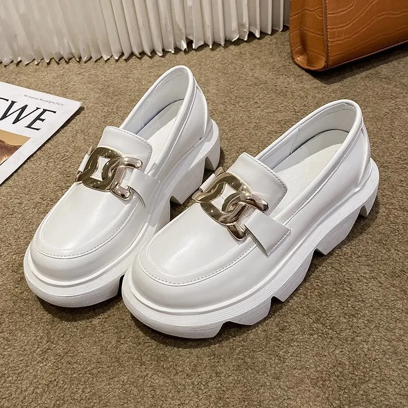2021 New Women's Shoes British Style White Leather Shoes Platform Sole Shoes Spring and Autumn Ladies Casual Shoes Flat Shoes
2021 New Women's Shoes British Style White Leather Shoes Platform Sole Shoes Spring and Autumn Ladies Casual Shoes Flat Shoes