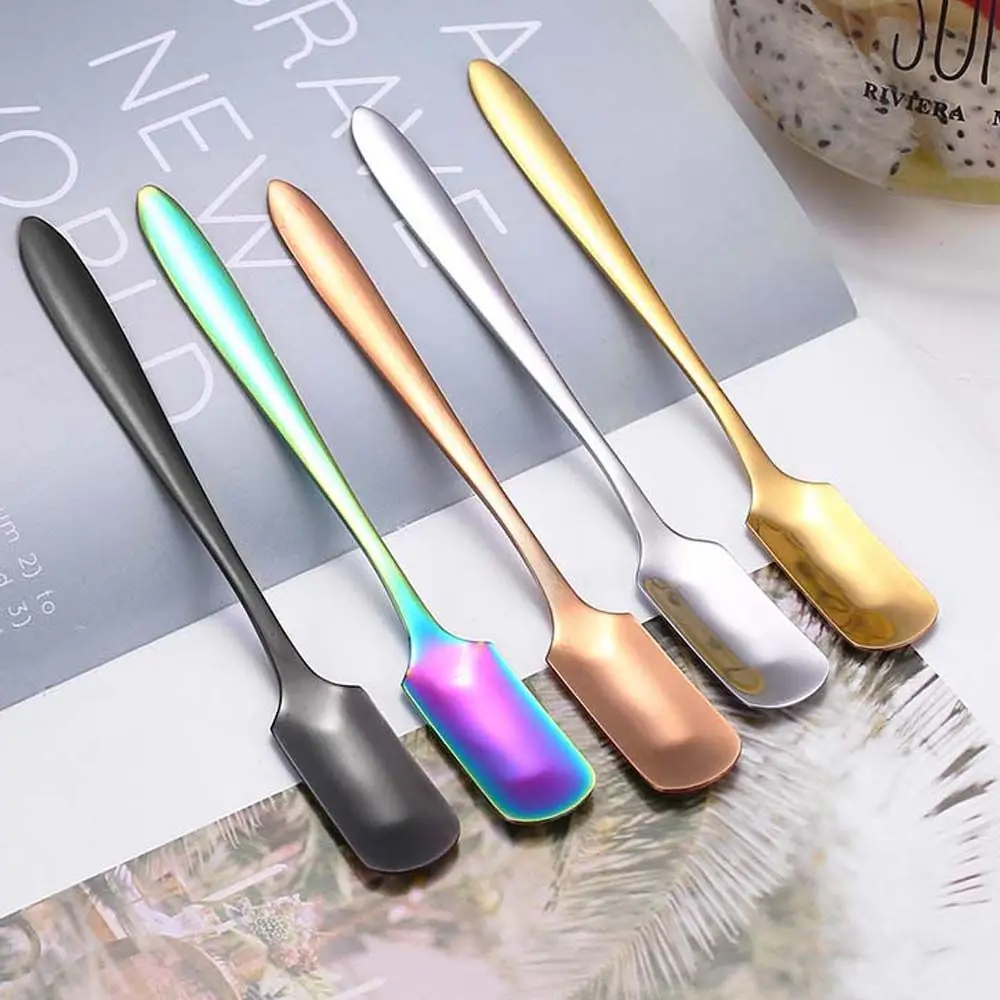 Stainless Steel Teaspoons High Quality Coffee Dessert Ice Cream Cake Square Head Small Spoon Stirring Spoons Creative Tableware
Stainless Steel Teaspoons High Quality Coffee Dessert Ice Cream Cake Square Head Small Spoon Stirring Spoons Creative Tableware