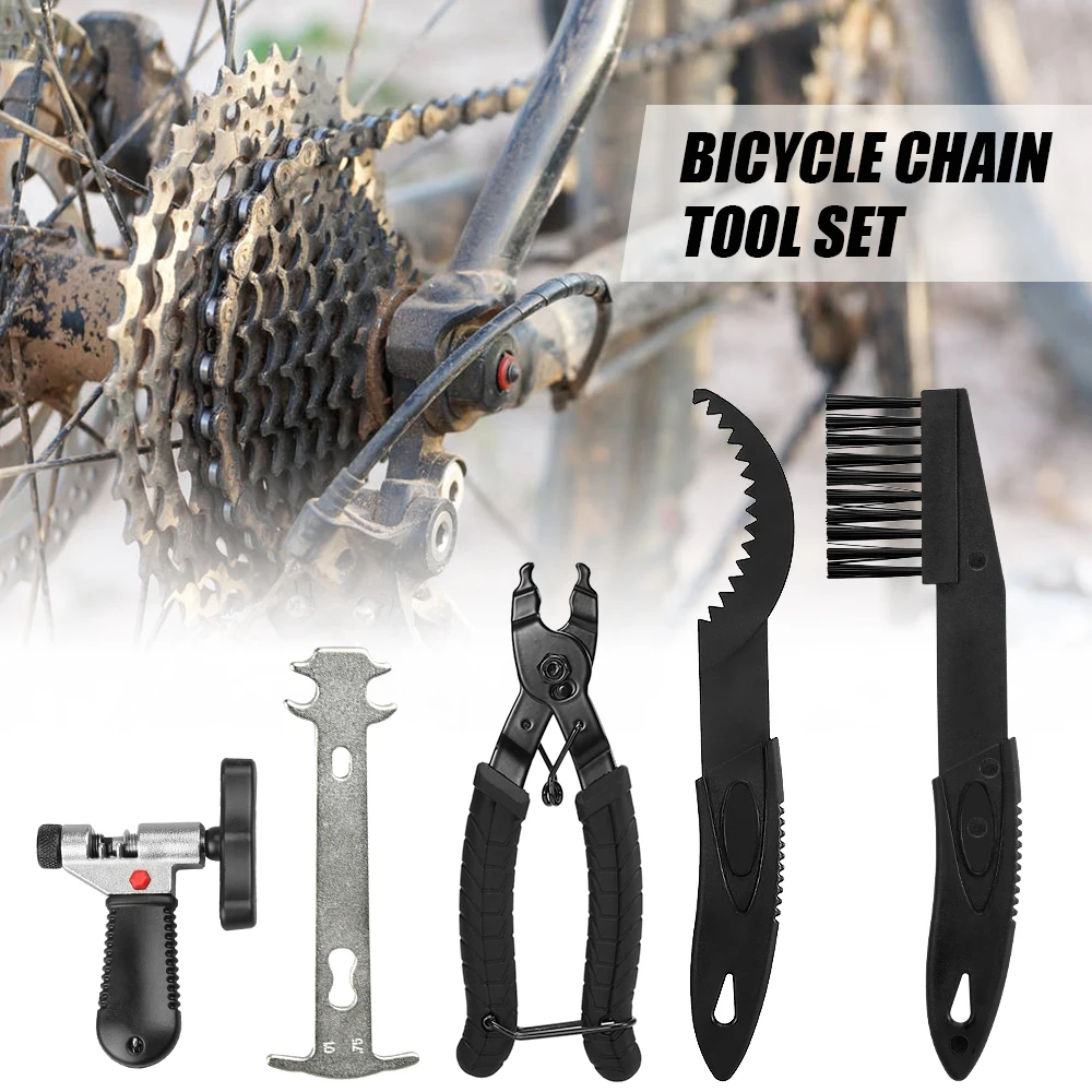 Bicycle Chain Tool Set with Bike Link Plier Cutter Chain Wear Indicator Tool Chain Gear Cleaner Bike Chain Repair Tools
Bicycle Chain Tool Set with Bike Link Plier Cutter Chain Wear Indicator Tool Chain Gear Cleaner Bike Chain Repair Tools