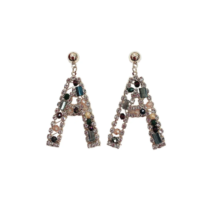 925 silver needle South Korea East Gate fashion with lady sweet metal diamond-encrusted letter long earings fashion jewelry 2021
925 silver needle South Korea East Gate fashion with lady sweet metal diamond-encrusted letter long earings fashion jewelry 2021