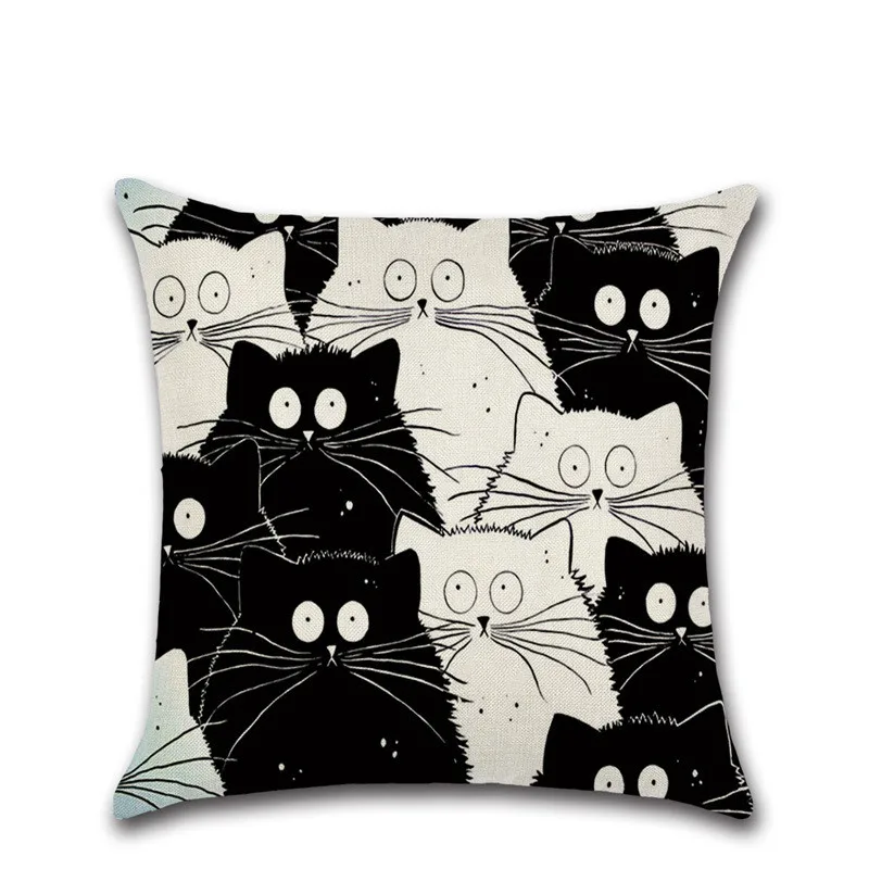 Cartoon Cat Single-sided Pillow Interior Decoration Cushion Living Room Sofa Linen Cushion Cover Bedroom Pillow Cover Decoration 
Cartoon Cat Single-sided Pillow Interior Decoration Cushion Living Room Sofa Linen Cushion Cover Bedroom Pillow Cover Decoration
