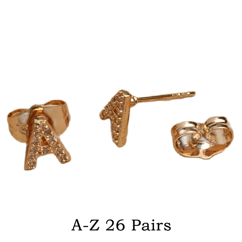 Anniyo A-Z SMALL Letter Earrings for Women Girls English Alphabet Jewelry Gifts Initial CZ Earring With Cubic Zirconia #058404
Anniyo A-Z SMALL Letter Earrings for Women Girls English Alphabet Jewelry Gifts Initial CZ Earring With Cubic Zirconia #058404