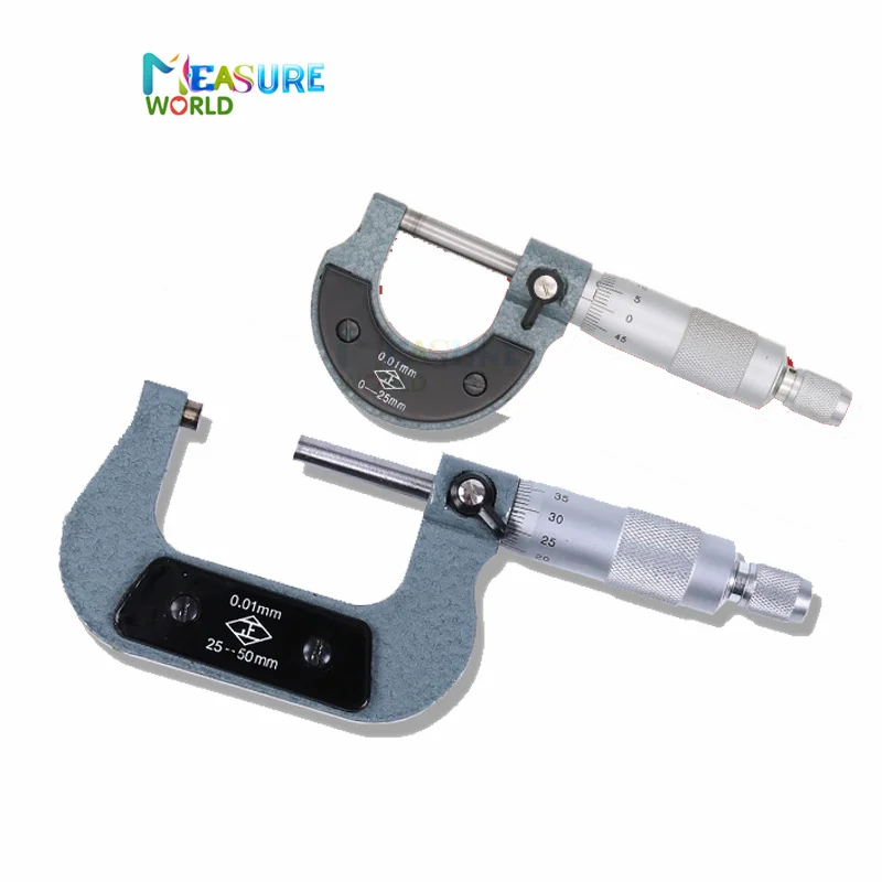 

0-25mm/25-50mm/50-75mm/75-100mm 0.01mm Metric Gauge Vernier Caliper for Measuring Tools Blue& Green 1pcs Outside Micrometer