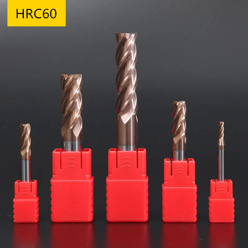 Endmills HRC60 4 Flute Tungsten Steel Milling Cutter Alloy Carbide End Mill Metal Cutter Milling Tools 4mm 5mm 6mm 8mm 10mm 12mm
Endmills HRC60 4 Flute Tungsten Steel Milling Cutter Alloy Carbide End Mill Metal Cutter Milling Tools 4mm 5mm 6mm 8mm 10mm 12mm