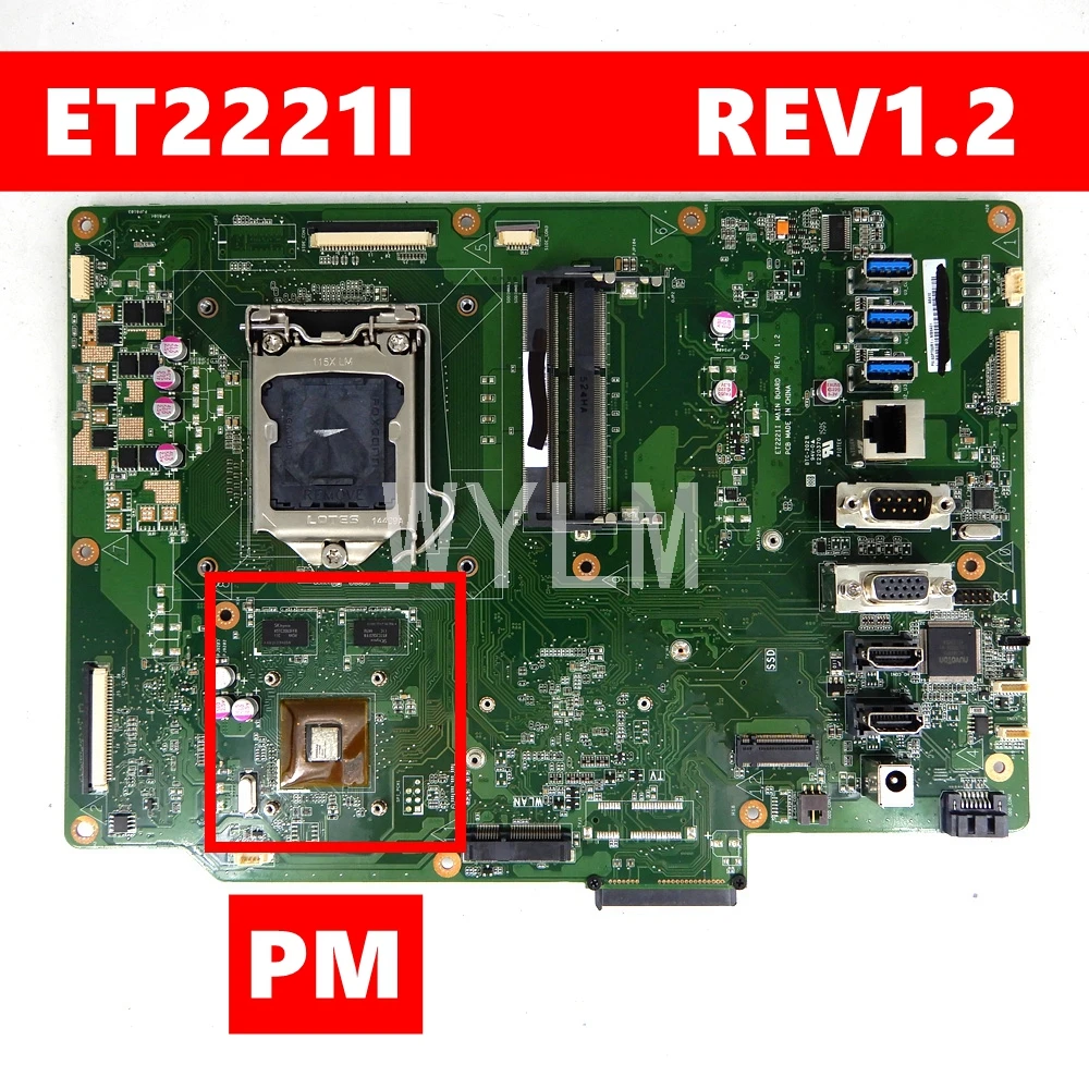 ET2221I PM All-in-one Mainboard REV 1.2 For ASUS ET2221I ET2221 Motherboard 90PT00L0-R01000 100% Tested
ET2221I PM All-in-one Mainboard REV 1.2 For ASUS ET2221I ET2221 Motherboard 90PT00L0-R01000 100% Tested