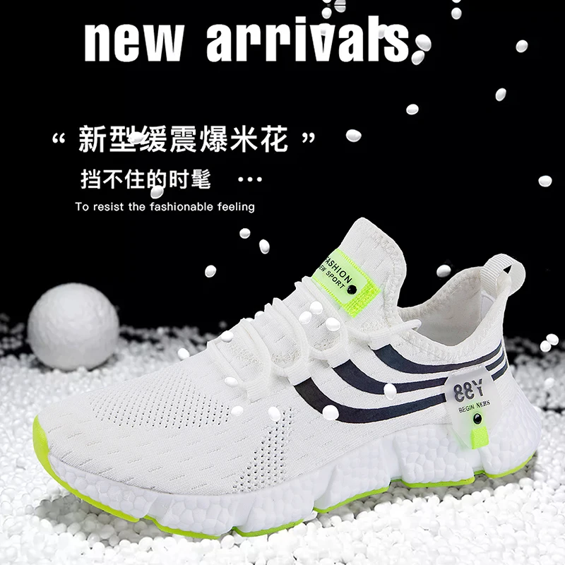 Men's Running Shoes Popcorn Light Elastic Sneakers Summer New Breathable Soft Mesh Outdoor Sports Fashion Sneakers jogging Shoes
Men's Running Shoes Popcorn Light Elastic Sneakers Summer New Breathable Soft Mesh Outdoor Sports Fashion Sneakers jogging Shoes