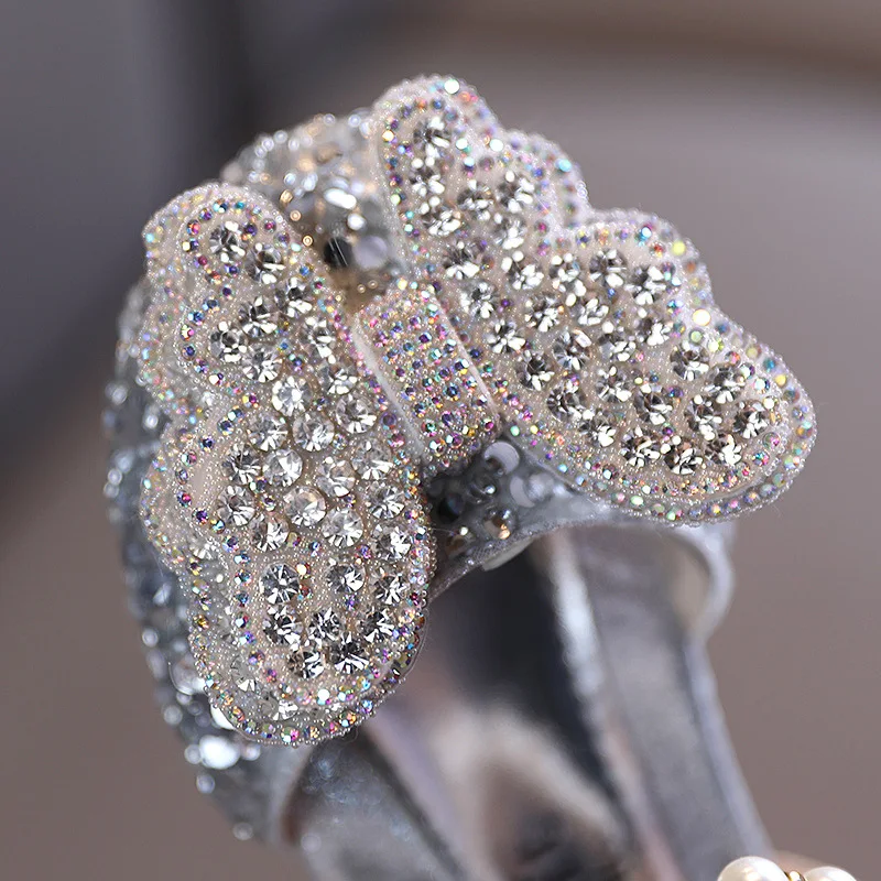 Pink Silver Girls Crystal Sandals Shoes Rhinestone Butterfly Kids Princess Shoes Wedding Party Girls Dance Performance Shoes
Pink Silver Girls Crystal Sandals Shoes Rhinestone Butterfly Kids Princess Shoes Wedding Party Girls Dance Performance Shoes