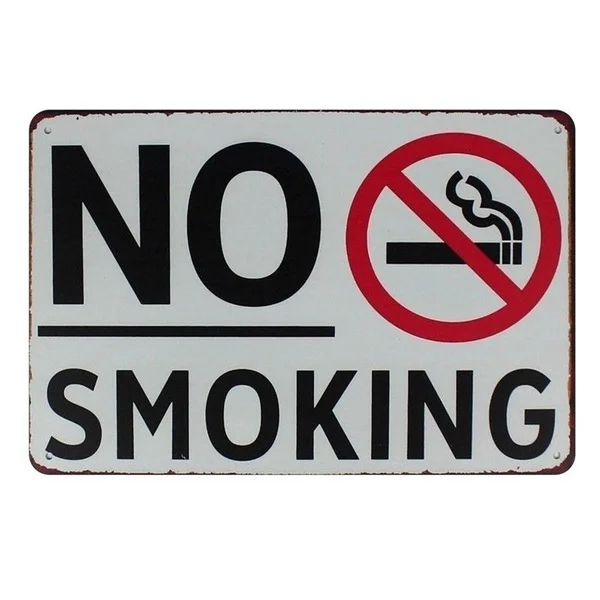 Fashion Print Metal Tin Sign No Smoking Warning Sign Decor Bar Pub Home Vintage Retro Poster
Fashion Print Metal Tin Sign No Smoking Warning Sign Decor Bar Pub Home Vintage Retro Poster
