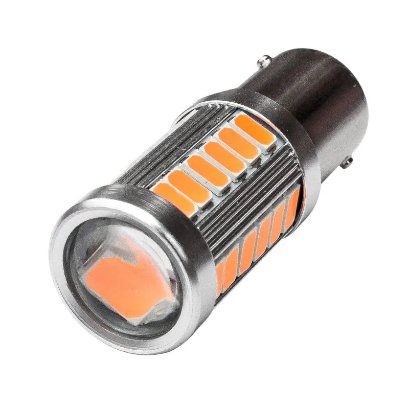 BAU15S PY21W 1056 1156PY 150 градусов 33 SMD 5630 Светодиодная оранжевая автомобильная лампа