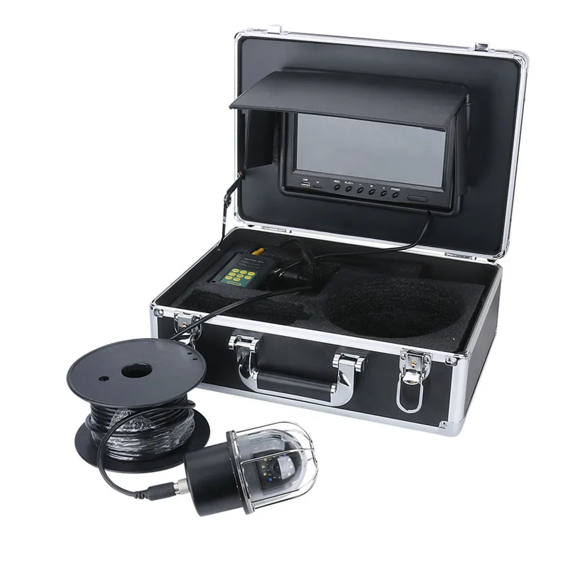 9 Inch DVR Recorder 20m 50m 100m Underwater Fishing Video Camera Fish Finder IP68 Waterproof 20 LEDs 360 Degree Rotating Camera