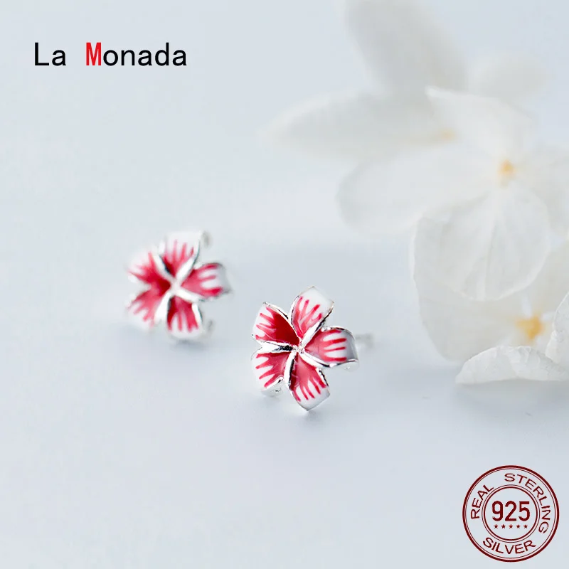 La Monada Korean Minimalist Stud Women Earrings Silver 925 Red Five Petal Flower Fine Jewelry Silver 925 Stud Earrings For Women
La Monada Korean Minimalist Stud Women Earrings Silver 925 Red Five Petal Flower Fine Jewelry Silver 925 Stud Earrings For Women