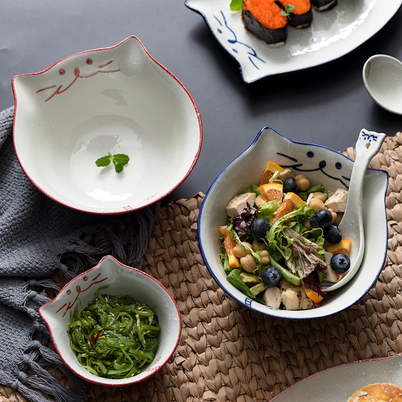 4.5 Inch Cute Bowl Household Student Ceramic Tableware Japanese Creative Cartoon Cat Large Soup Bowl Noodle Bowl Dessert Bowl
4.5 Inch Cute Bowl Household Student Ceramic Tableware Japanese Creative Cartoon Cat Large Soup Bowl Noodle Bowl Dessert Bowl